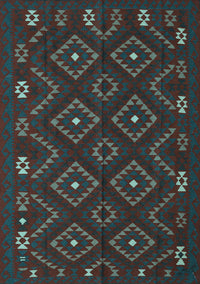 Southwestern Light Blue Country Rug, tr2611lblu