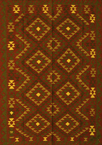 Southwestern Yellow Country Rug, tr2611yw