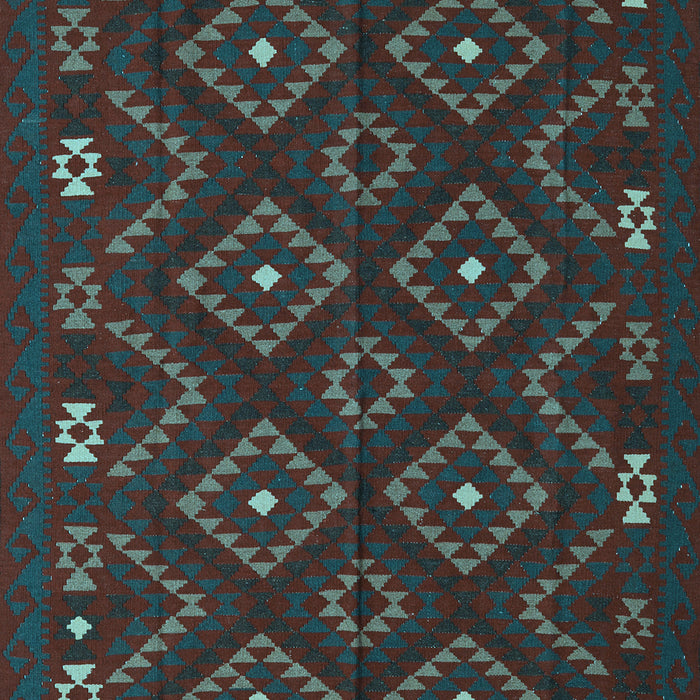 Machine Washable Southwestern Light Blue Country Rug, wshtr2611lblu