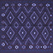 Square Southwestern Blue Country Rug, tr2611blu