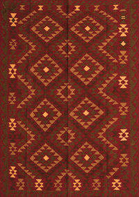 Southwestern Orange Country Rug, tr2611org