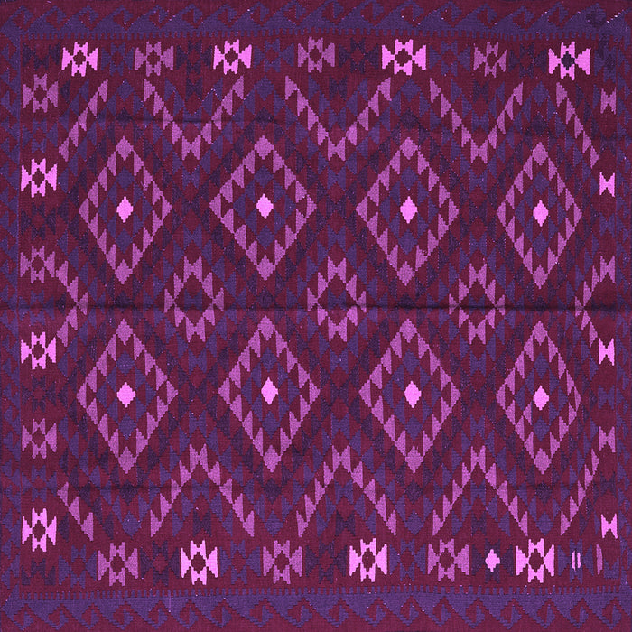 Square Southwestern Purple Country Rug, tr2611pur