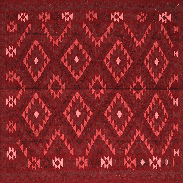 Machine Washable Southwestern Red Country Rug, wshtr2611red