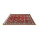 Sideview of Machine Washable Traditional Tomato Red Rug, wshtr2612