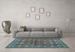 Machine Washable Persian Light Blue Traditional Rug in a Living Room, wshtr2612lblu