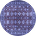 Round Persian Blue Traditional Rug, tr2612blu