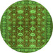 Machine Washable Persian Green Traditional Area Rugs, wshtr2612grn