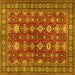 Square Persian Yellow Traditional Rug, tr2612yw