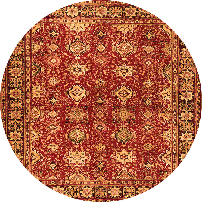 Square Persian Orange Traditional Rug, tr2612org