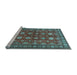 Sideview of Machine Washable Persian Light Blue Traditional Rug, wshtr2612lblu