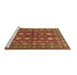 Sideview of Machine Washable Persian Brown Traditional Rug, wshtr2612brn