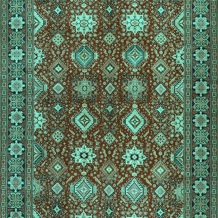 Machine Washable Persian Turquoise Traditional Area Rugs, wshtr2612turq