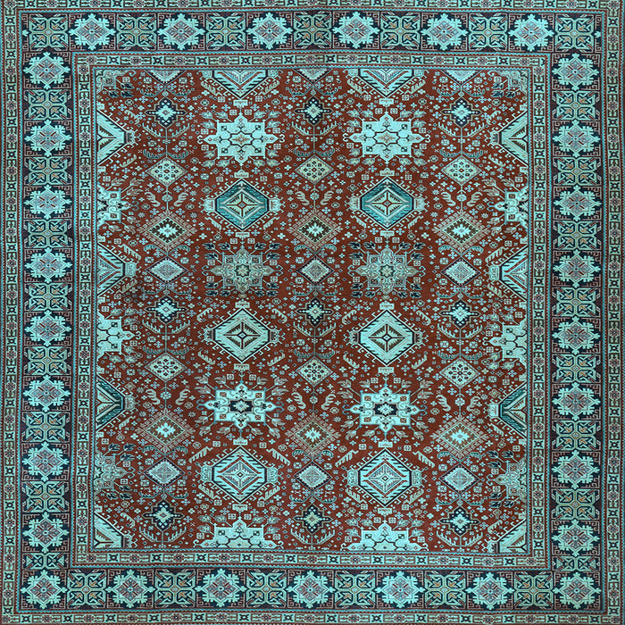 Square Persian Light Blue Traditional Rug, tr2612lblu