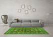 Machine Washable Persian Green Traditional Area Rugs in a Living Room,, wshtr2612grn