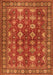 Serging Thickness of Machine Washable Persian Orange Traditional Area Rugs, wshtr2612org