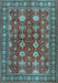 Machine Washable Persian Light Blue Traditional Rug, wshtr2612lblu