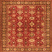 Serging Thickness of Persian Orange Traditional Rug, tr2612org