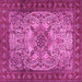 Square Persian Pink Traditional Rug, tr2613pnk