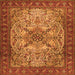 Serging Thickness of Persian Orange Traditional Rug, tr2613org