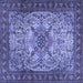 Square Persian Blue Traditional Rug, tr2613blu