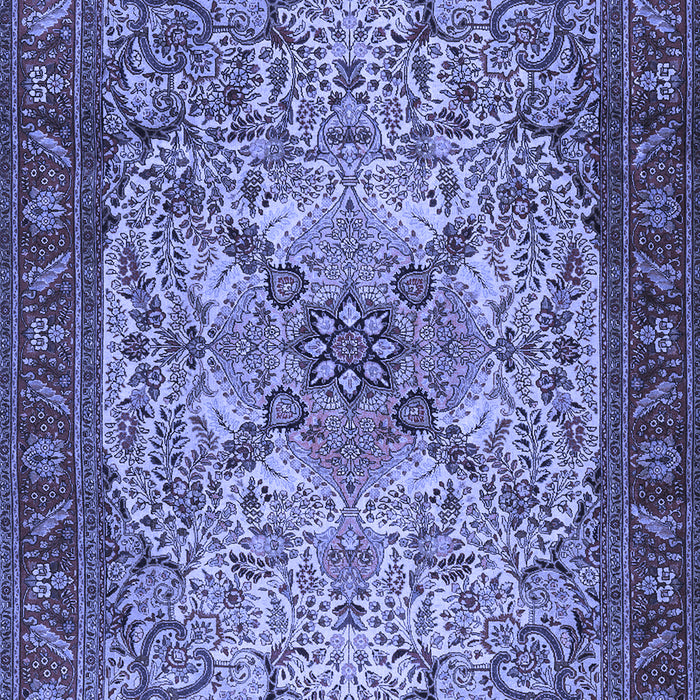 Machine Washable Persian Blue Traditional Rug, wshtr2613blu