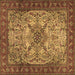 Square Persian Brown Traditional Rug, tr2613brn