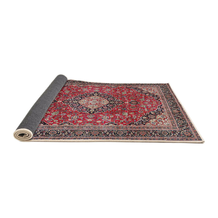 Sideview of Traditional Camel Brown Medallion Rug, tr2614