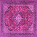 Square Medallion Pink Traditional Rug, tr2614pnk