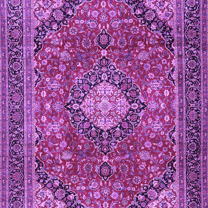 Machine Washable Medallion Purple Traditional Area Rugs, wshtr2614pur