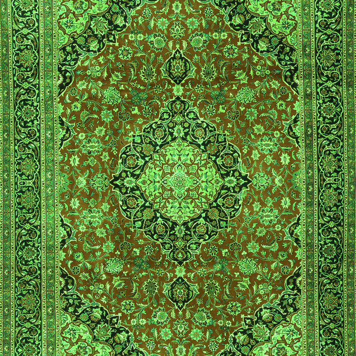 Medallion Green Traditional Rug, tr2614grn