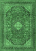 Medallion Emerald Green Traditional Rug, tr2614emgrn