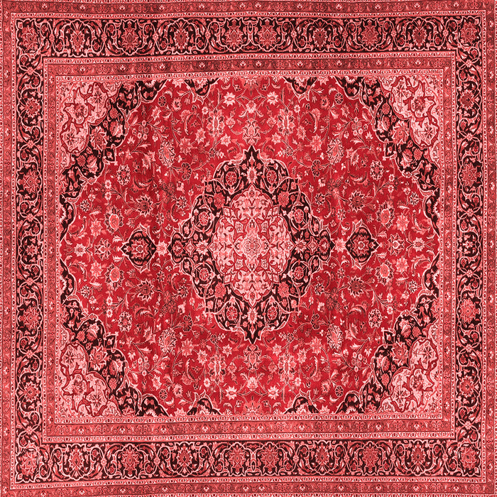 Machine Washable Medallion Red Traditional Rug, wshtr2614red
