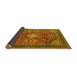 Sideview of Medallion Yellow Traditional Rug, tr2614yw