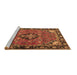 Sideview of Machine Washable Persian Brown Traditional Rug, wshtr2615brn