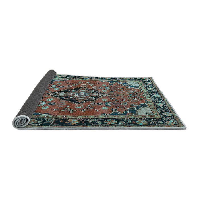 Sideview of Persian Light Blue Traditional Rug, tr2615lblu