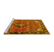 Sideview of Machine Washable Persian Yellow Traditional Rug, wshtr2615yw