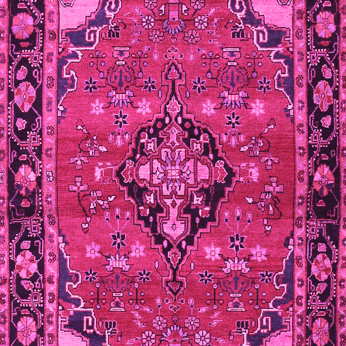 Machine Washable Persian Pink Traditional Rug, wshtr2615pnk