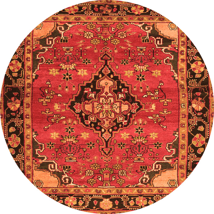 Machine Washable Persian Orange Traditional Area Rugs, wshtr2615org