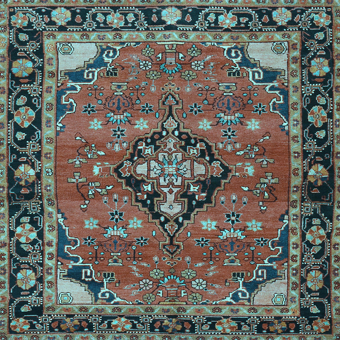 Square Persian Light Blue Traditional Rug, tr2615lblu