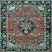 Square Persian Light Blue Traditional Rug, tr2615lblu