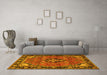 Machine Washable Persian Yellow Traditional Rug in a Living Room, wshtr2615yw