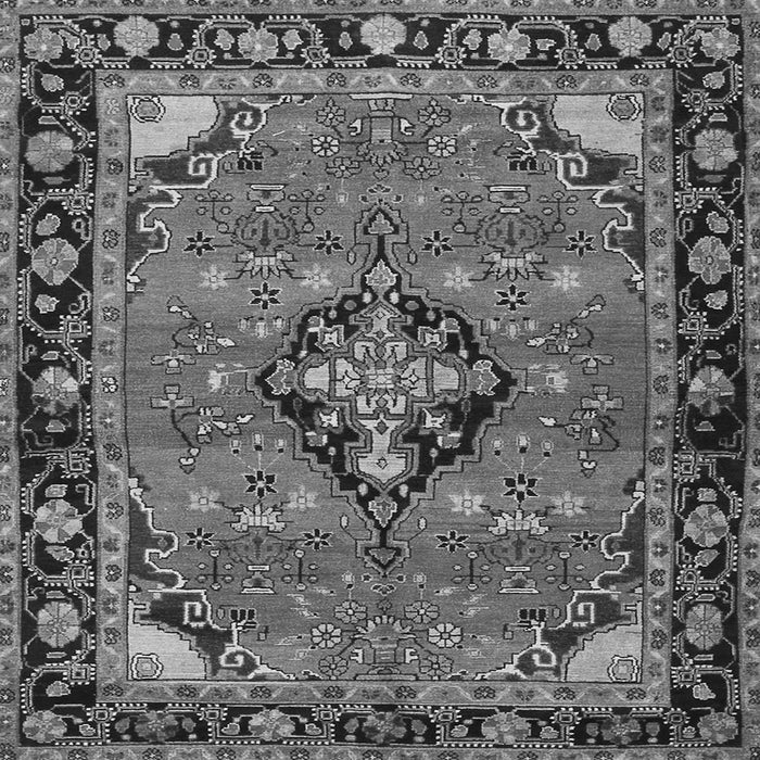 Round Machine Washable Persian Gray Traditional Rug, wshtr2615gry
