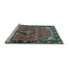 Sideview of Machine Washable Persian Light Blue Traditional Rug, wshtr2615lblu