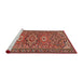 Sideview of Machine Washable Traditional Peru Brown Rug, wshtr2616