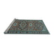 Sideview of Machine Washable Persian Light Blue Traditional Rug, wshtr2616lblu