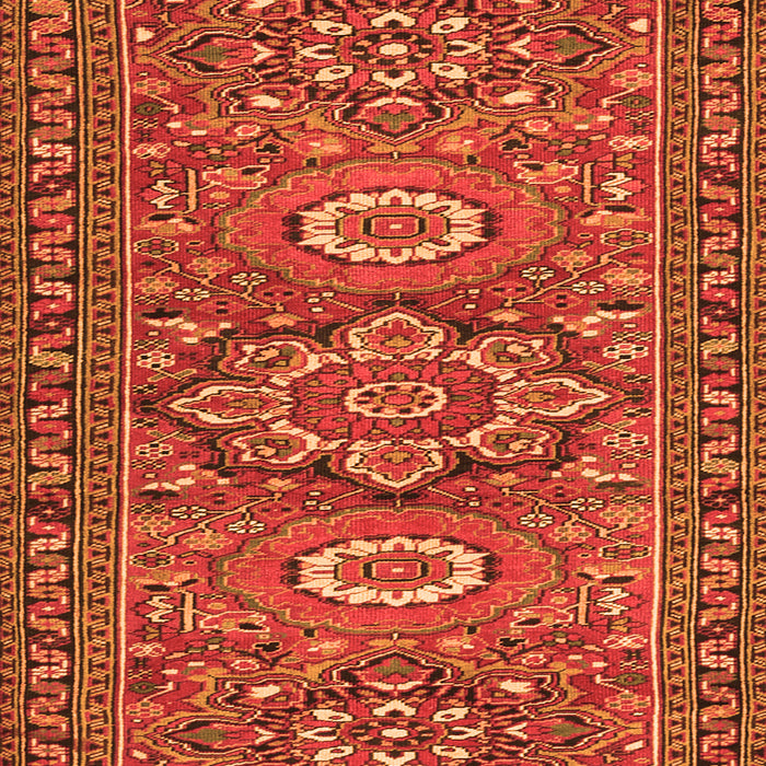Serging Thickness of Machine Washable Persian Orange Traditional Area Rugs, wshtr2616org