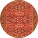 Square Persian Orange Traditional Rug, tr2616org