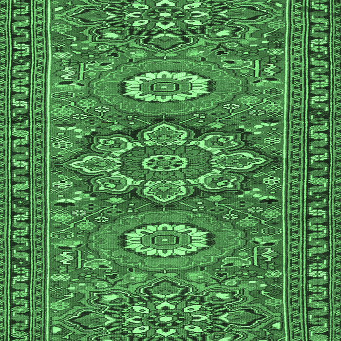 Machine Washable Persian Emerald Green Traditional Area Rugs, wshtr2616emgrn