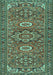 Machine Washable Persian Turquoise Traditional Area Rugs, wshtr2616turq