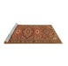 Sideview of Machine Washable Persian Brown Traditional Rug, wshtr2616brn